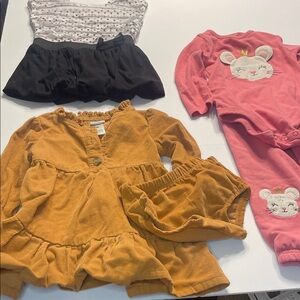 Adorable Mustard Corduroy Dress Set for Kids